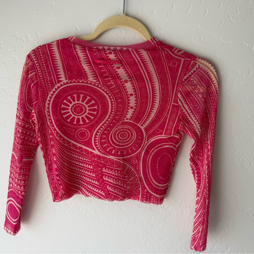 Fuzzi Made in Italy Jean Paul Gaultier Tattoo Mesh Soleil Cardigan - Picture 3 of 3